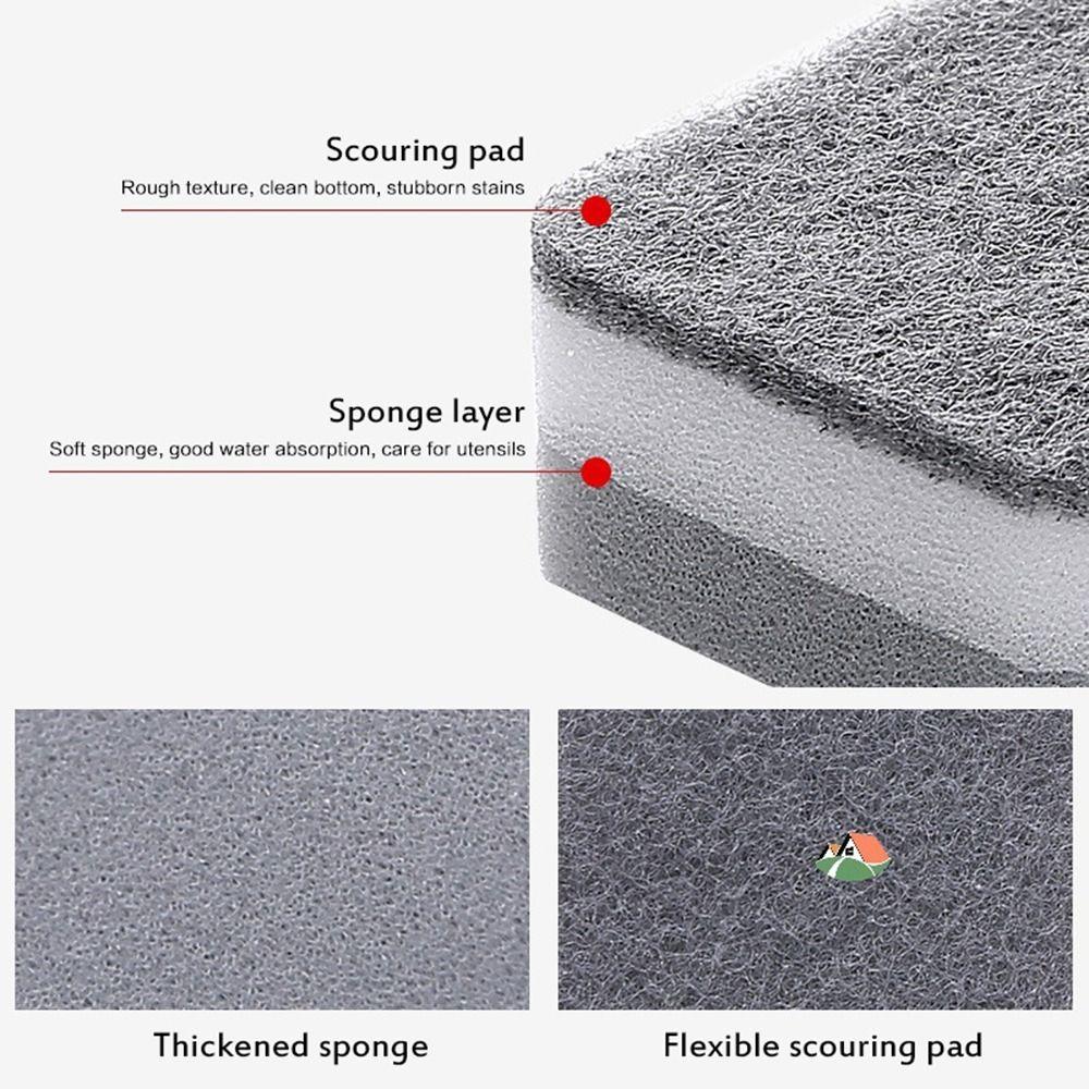 Catering Kitchen Supplies Dishwashing Cloth Double-sided Scouring Pads Sponge Cleaning Dish
