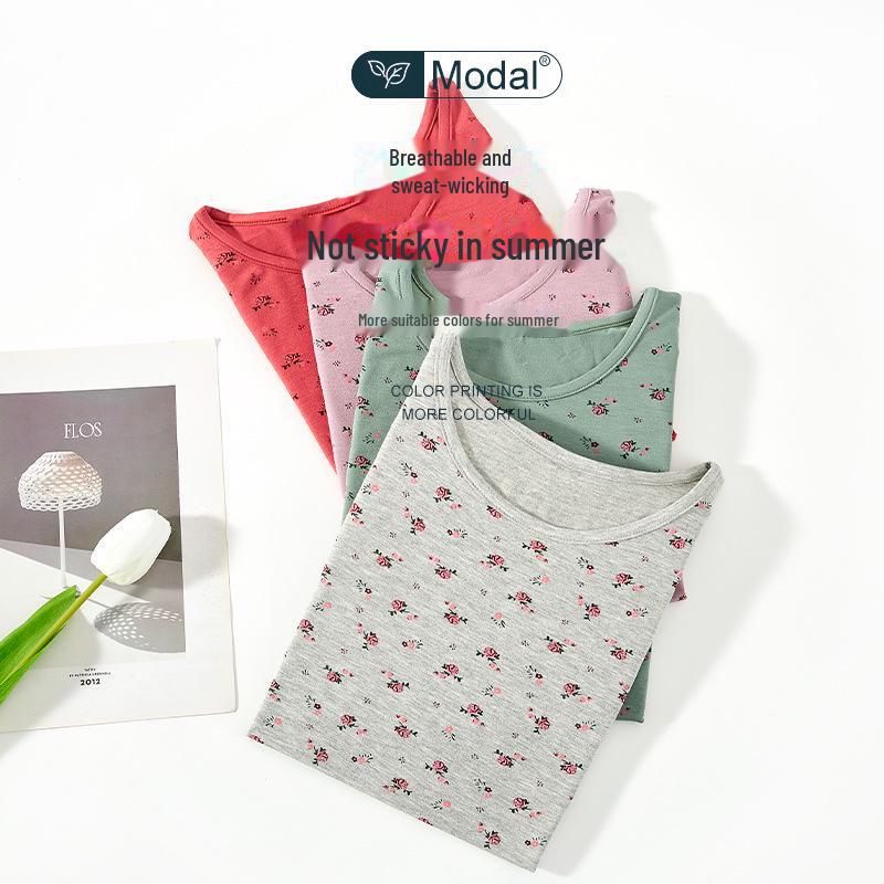 Летняя пижама мамы: Легкий модальный жилет и комплект с короткими рукавами для женщин среднего и пожилого возраста