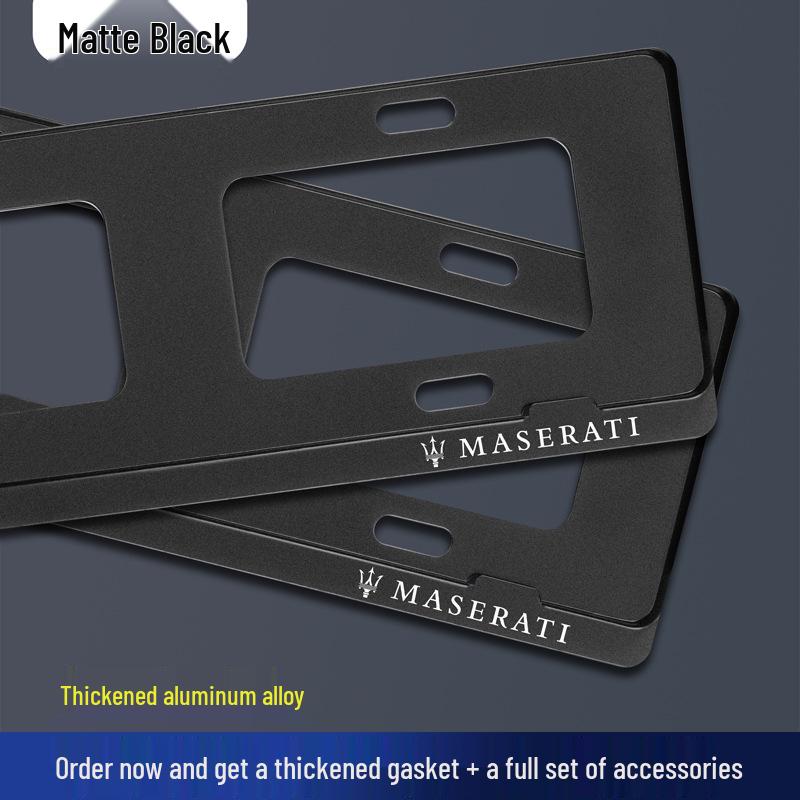 Maserati License Plate Frame for Levante & Ghibli - Complies with New Traffic Regulations