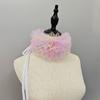 Women Colorful Mesh Layering Ruffled False Collar Ties Up Chokers Shawl Wrap Renaissances Small Neck Ruff Necklace Scarf