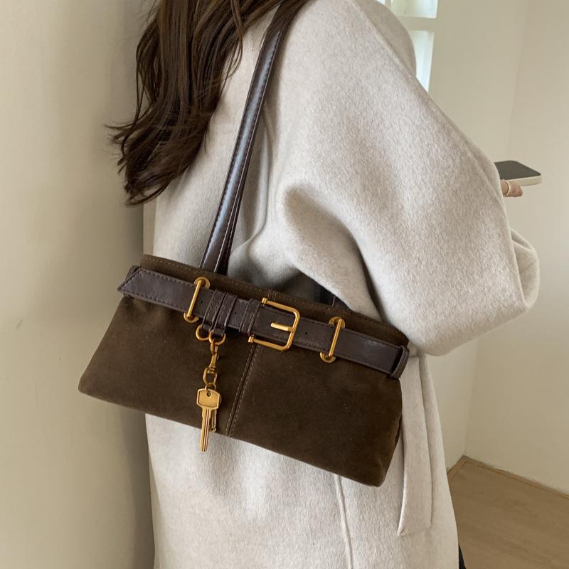 Ретро портативная сумка для поездок на работу женская осень-зима 2025 новая модная корейская сумка подмышку универсальная сумка большой вместимости