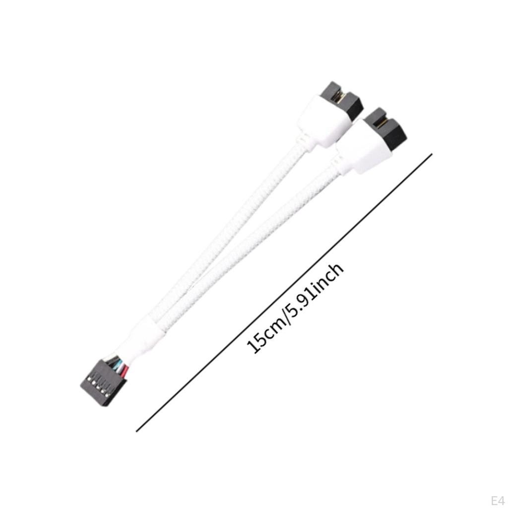 Материнская плата USB 9Pin удлинительный кабель для двойного 9USB многофункциональный провод плетеная сетка прочный