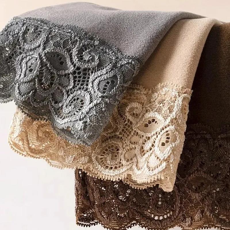 1Pair Snow Socks Keep Warm Thicken Self-heating Cotton Winter Fleece-lined Socks Lace