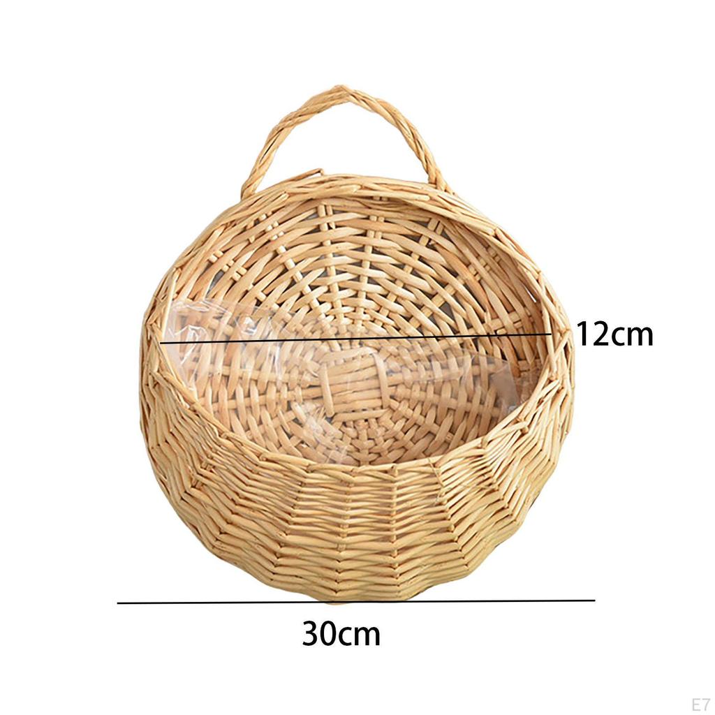 Wall Hanging Basket Flower for Dried Flowers Pot Decorative Woven Planter