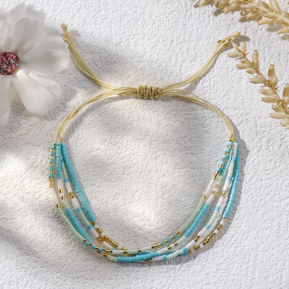 Go2boho Многослойная серия изящных браслетов Модные ручной работы Гавайский BOHO Стиль Браслеты из бусин Подарки для нее