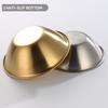 Салатник из нержавеющей стали корейской V-образной формы золотого цвета - однослойный, с закатанным краем, миска для хот-пота, приправ или закусок для ресторанов.