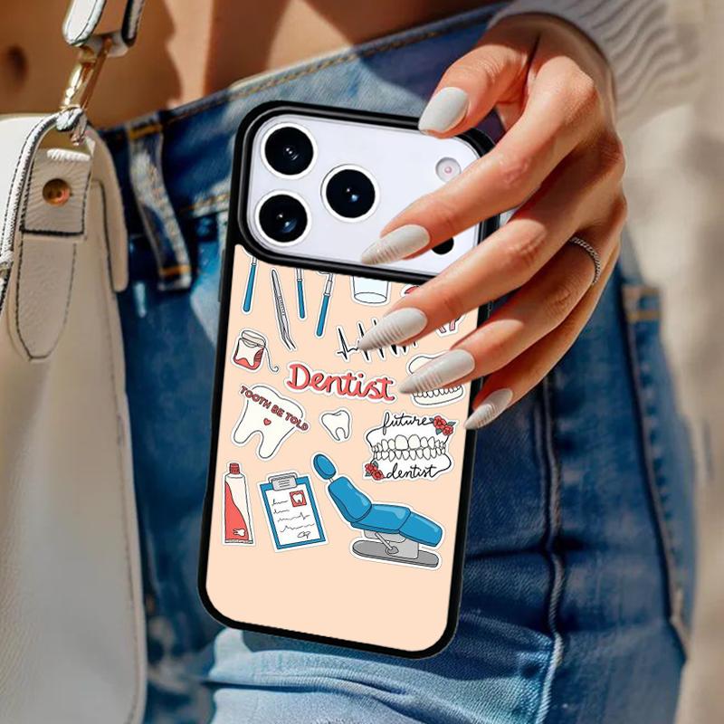 Стоматолог Стоматологическая Зубная Медсестра Чехол для Телефона Для iPhone 17 Air 14 15 13 12 Max Чехол Для Apple 14 15 16 16e 11 Pro Max Plus