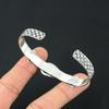 Natural Bronzite Gemstone Bangle Adjustable 925 Sterling Silver For Women