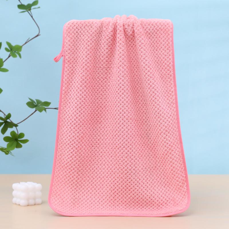 Coral Fleece Pineapple Grid Absorbent Dishcloth