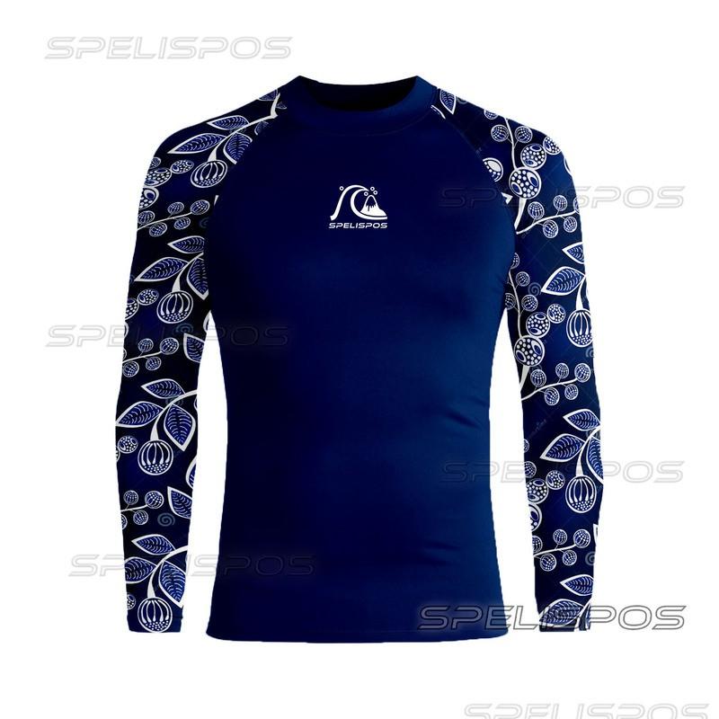 Mens UPF 50 Long Sleeve Rash Guard Surfing Diving Swimming Sun Protection Quick Dry Wetsuit Top