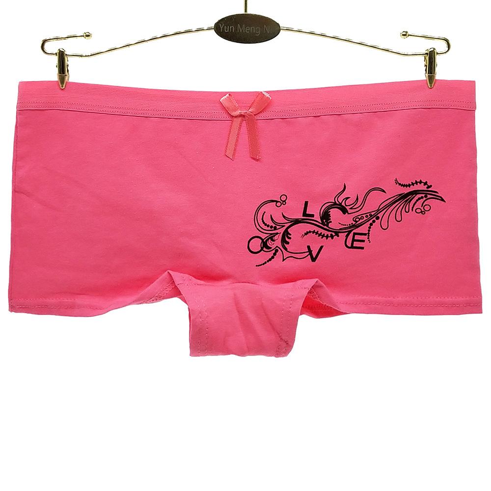 Женское нижнее белье, женские хлопковые боксеры, шорты, джинсовые трусики с принтом для девочек, шорты для мальчиков, трусики, 6 шт.