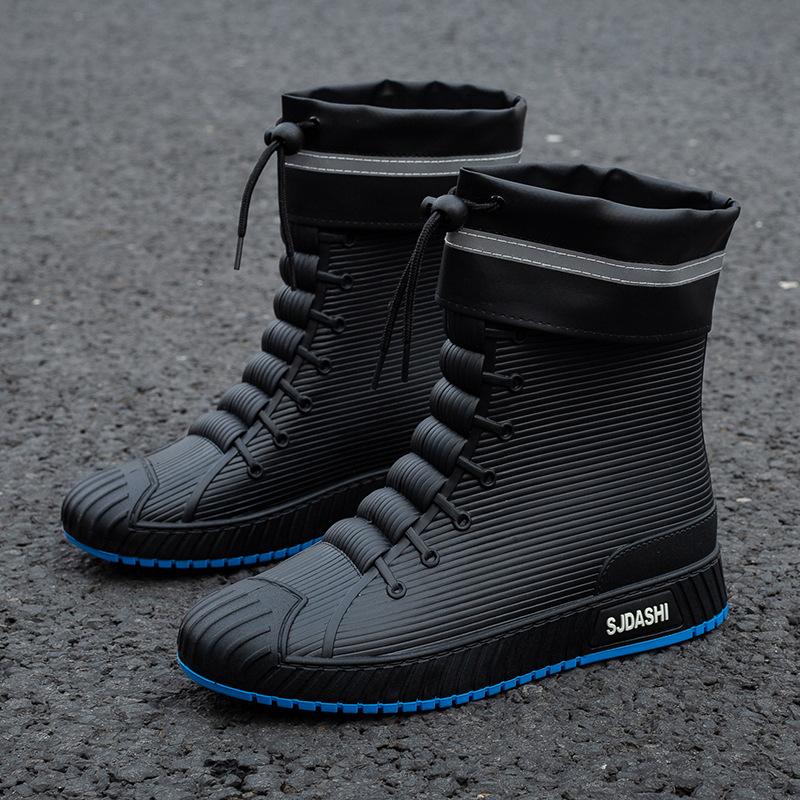 Waterproof Rain Boots for Men Rubber Shoes Fishing Husband Galoshes PVC Ankle Water Boots Man Work Safety Shoes Botas De Lluvia