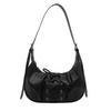 New PU Leather Women Shoulder Bag Pleated Casual Handbags Retro Large Capacity Crossbody Messenger Bag Daily Use
