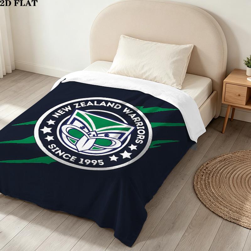 1PC New Zealand Warriors Patterned Flannel Blanket Suitable For All Seasons For Home Decor Warmth And Comfort Gifts Holiday Present