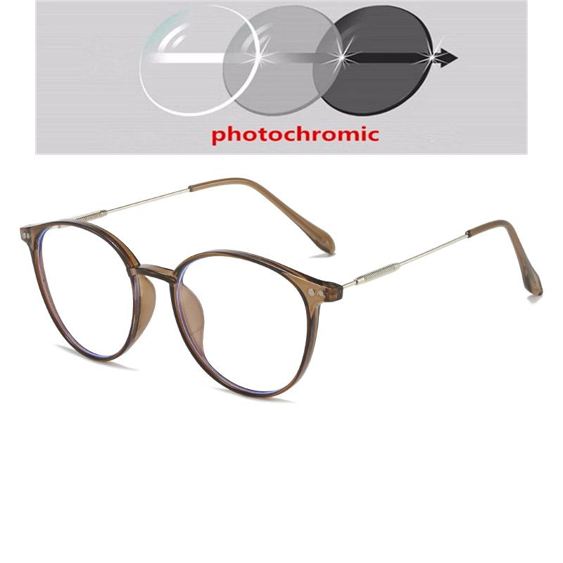 0 -0.5 -0.75 To -4.0 Women Men TR90 Oval Prescription Glasses With Cylinder Literary Nearsighted Glasses For Students Look Far