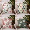 Домашний Декор Рождественские Елки и Снежинки Декоративная Подушка Чехол для Подушки Подходит для Дивана Спальни Автомобиля Чехол для Подушки