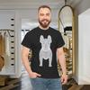 Футболка с рисунком французского бульдога 'French Bulldog Life Won' Минималистичный линейный рисунок Графическая футболка с собакой 1