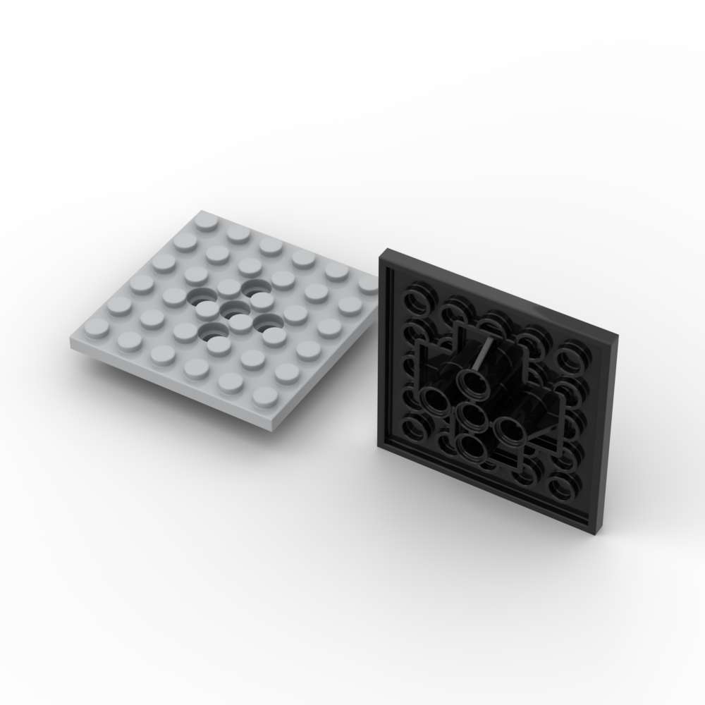 MOC 1 шт. 73110 Модифицированная пластина 6x6 Набор строительных блоков с 5 отверстиями для штифтов Пластина Деталь Кирпич Идея для DIY Частица Детский Подарок на День Рождения
