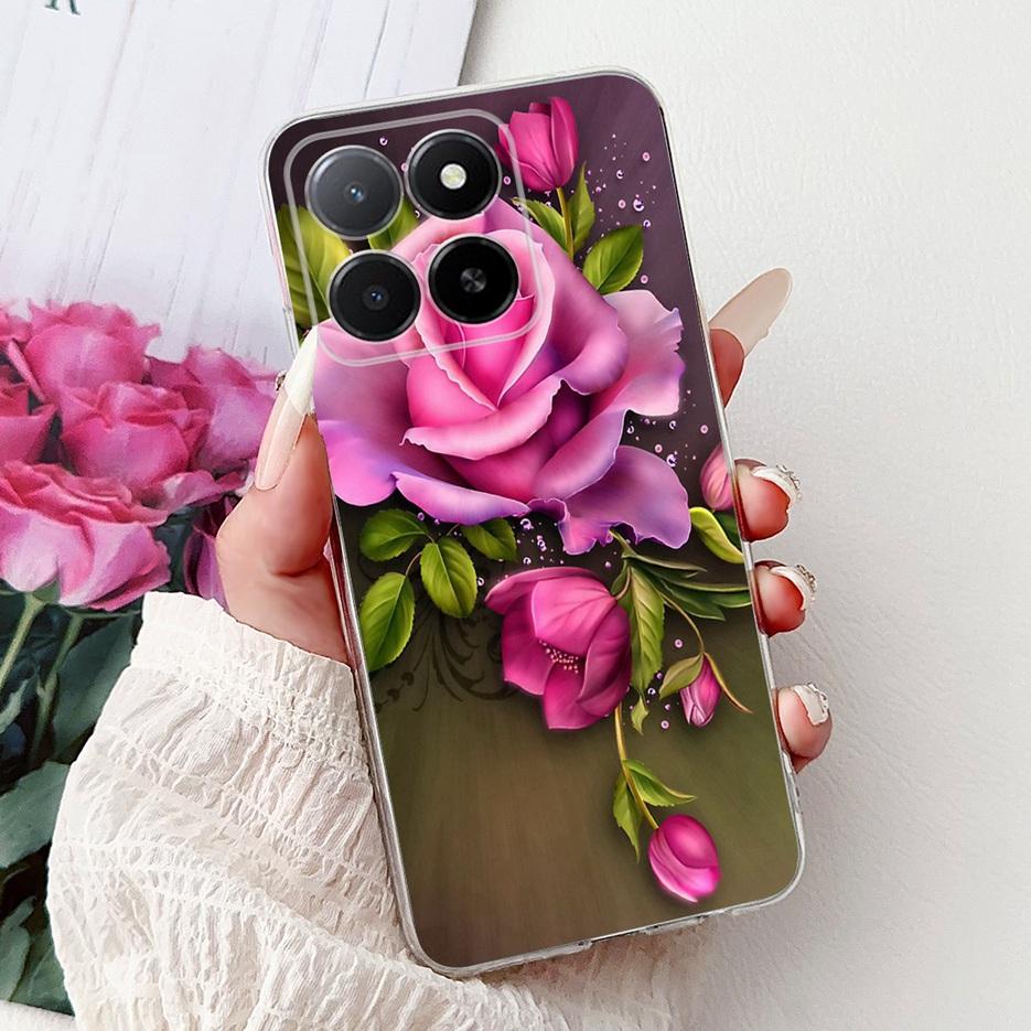 Чехол для Honor X5b 4G GFY-LX2 Милый Расписной Чехол Прозрачный Силиконовый Мягкий ТПУ Чехол для Телефона Для Honor X5b Plus HonorX5b Задняя Крышка Coque