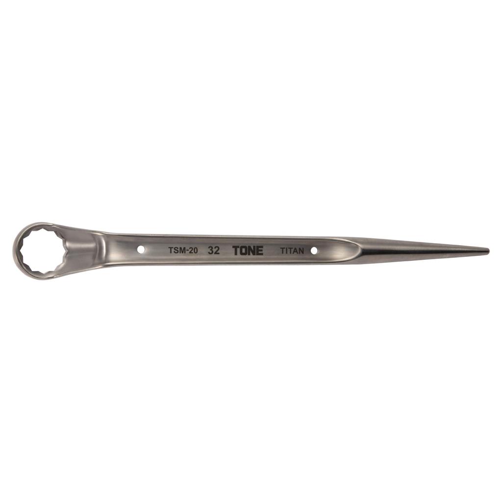 TONE Titanium Open End Wrench Torsion 32mm Width (for Bolts), TSM-20,