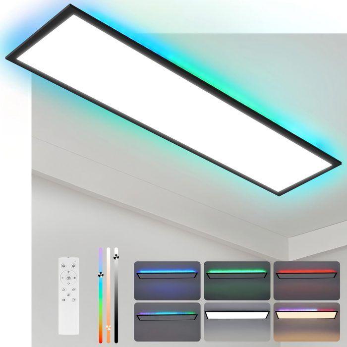 Panneau LED - NETTLIFE - 120 x 30 cm - Intensité variable - RVB & Blanc chaud - Télécommande