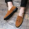 Fashion Fashion Mens Shoes Leather Gentleman Fashion Stress Casual Shoes Business Big Size 48 Handmade Tassel Loafers Brogue Shoes Men