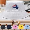 Bucket Hat With Flag Of Australia Map Print , Commonwealth Blue Ensign Women's Hat Lightweight Polyester Simple Basin Cap