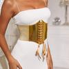Elastic Belt for Dress Gold Corset Belt Big Gold Belt For Women Y2k Corset Underbust Wide Dress Belt Waist Cinchs Belt