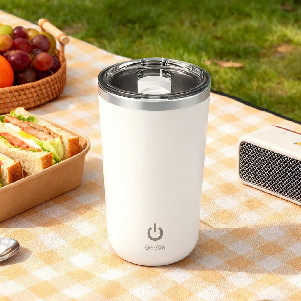 350ml Automatic Self-Stirring Mug 304 Stainless Steel Rechargeable Magnetic Mug Milk Mixing Cup Smart Mixer Water Bottle