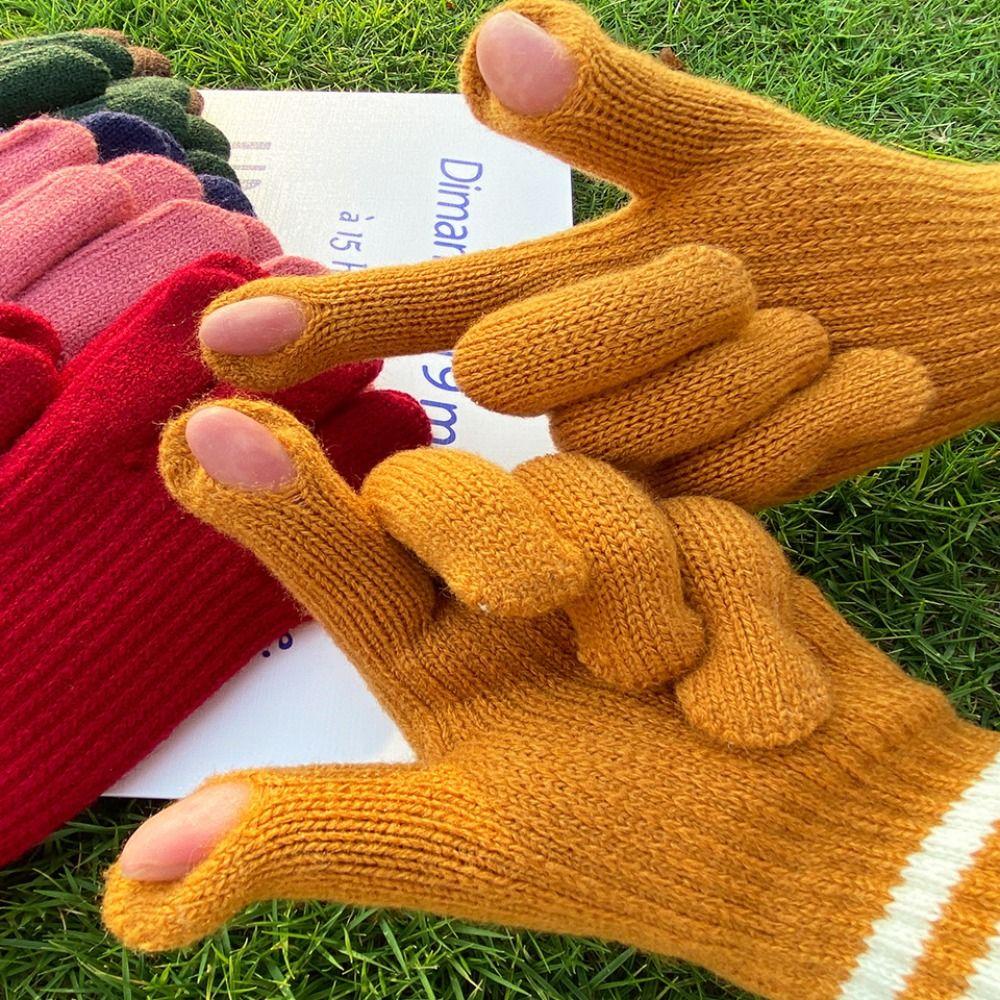 Перчатки для вождения Перчатки Вязаные Кашемировые перчатки Зимние шерстяные варежки Женские перчатки