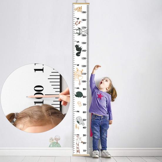 Wall Hanging Kids Growth Chart Precise Scale Children Room Nursery Bedroom Baby To Adults Boys Girls Height Measurement Ruler