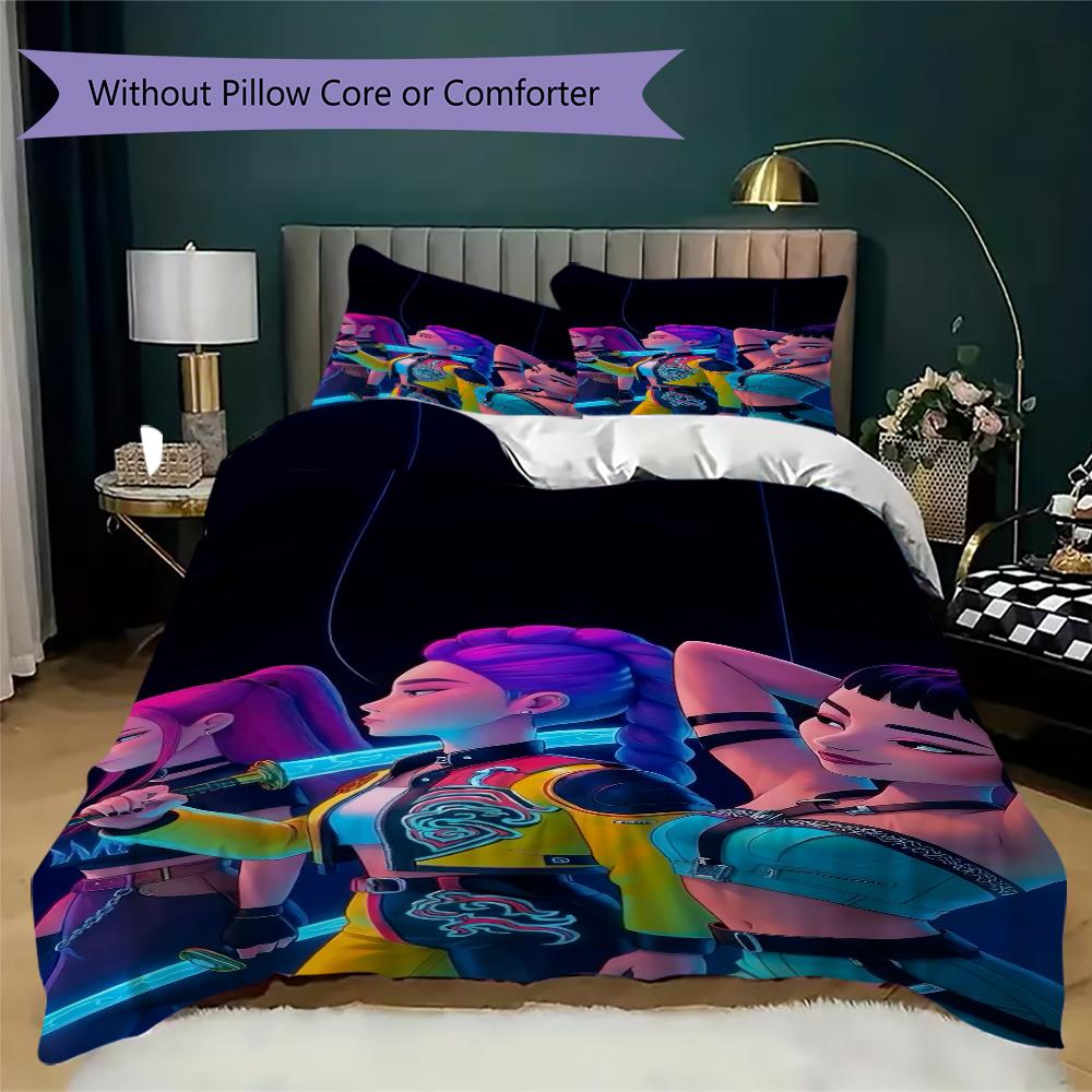 Huntrx Cool Girls Squad Threepiece Set 1 Duvet Cover 2 Pillowcase Without Core Without Core Duvet Cover And Pillowcase Soft And Comfortable