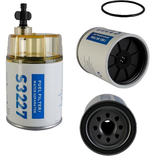 S3227 Fuel Filter Marine Fuel Water Separator With Clear Bowl Replacement For Marine Outboard Motor Mercury Replace# S3227 320R 490R-RAC-01 18-7948