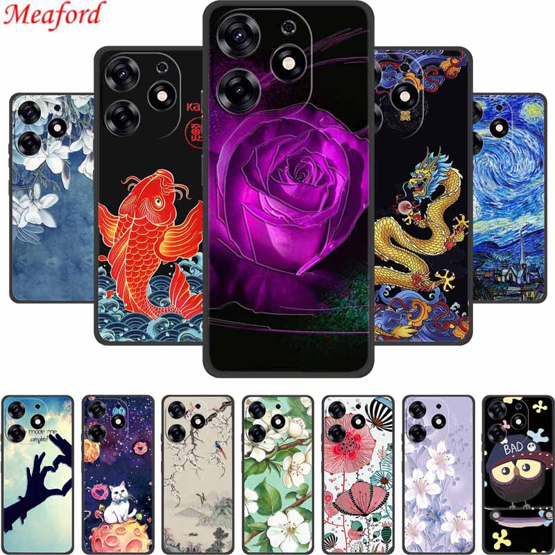 3D Emboss Case For Realme C61 Phone Case Relief Flowers Shockproof Silicone Soft Coque For Realme C61 Back Cover Case RealmeC61