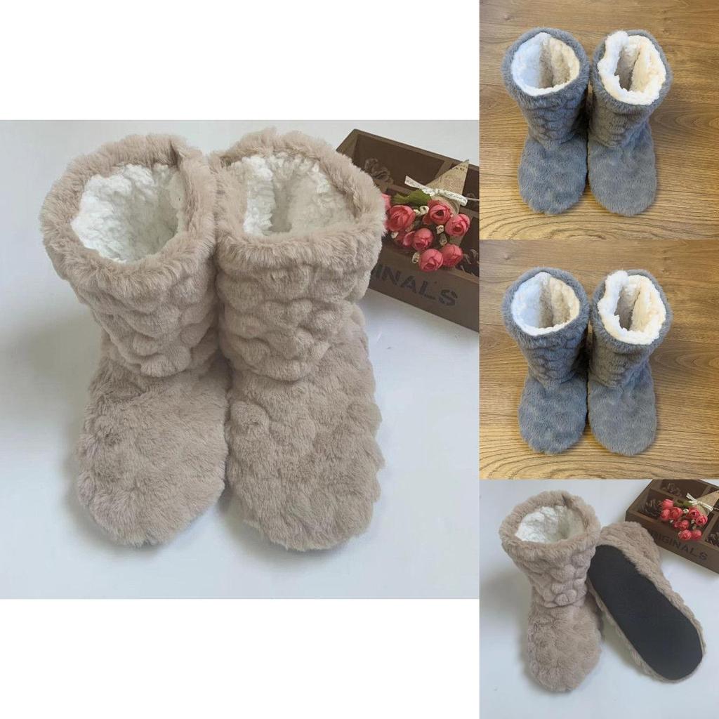 Cozy And Stylish Ladies Booties With Warm Plush Lining For Indoor Comfort