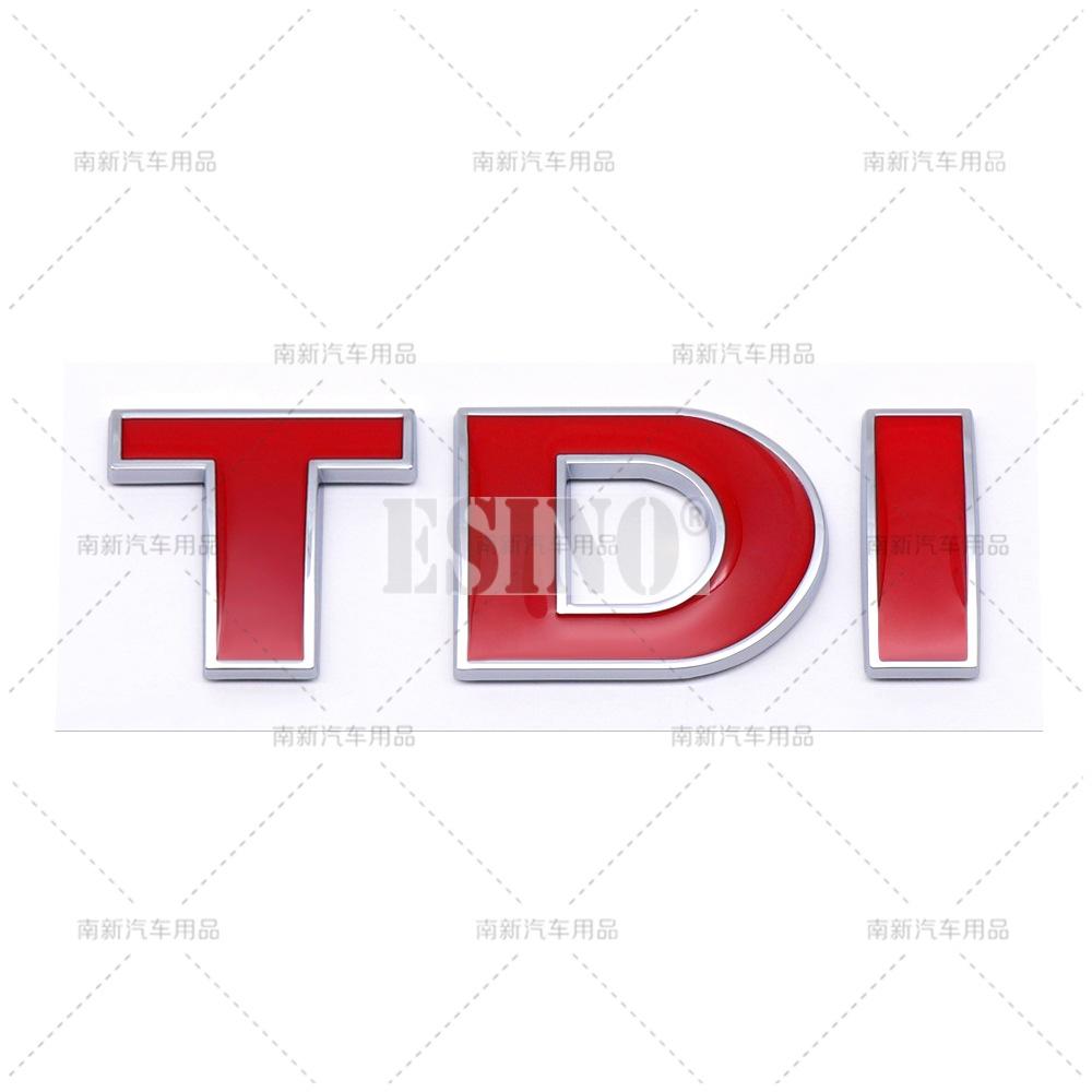 emsqc4 New 3D TDI Turbo Direct Injection ABS Adhesive Car Trunk Emblem Rear Body Tailgate Accessories Adhesive Styling Badge