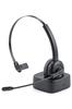 Sanwa Direct Bluetooth Headset with Charging Stand, Approximately 20 Hours of Talk Time, Lightweight, for Call Centers, Bluetooth 5.0, Music, Single