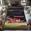 Peterbilt Heavy Trucks Personalized Name Floor Rug Office Rug Suitable for Dormitory Decorate room Dining Room Hallway Anti-slip Rug Decorate Offices