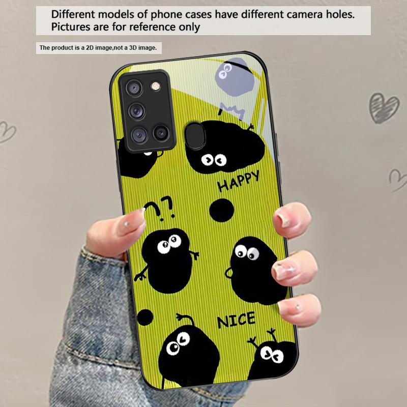 Забавный стиль от руки Для Samsung Galaxy A30 A31 A32 A33 A34 A35 A42 A30s A20 A25 A26 A51 A56 A54 A72 A73 A70 Стеклянный чехол для телефона