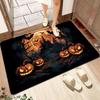Дверной коврик на тему Хэллоуина с жуткими узорами тыквы, летучей мыши, дома с привидениями, мягкий декоративный коврик для прихожей для дома, для помещения