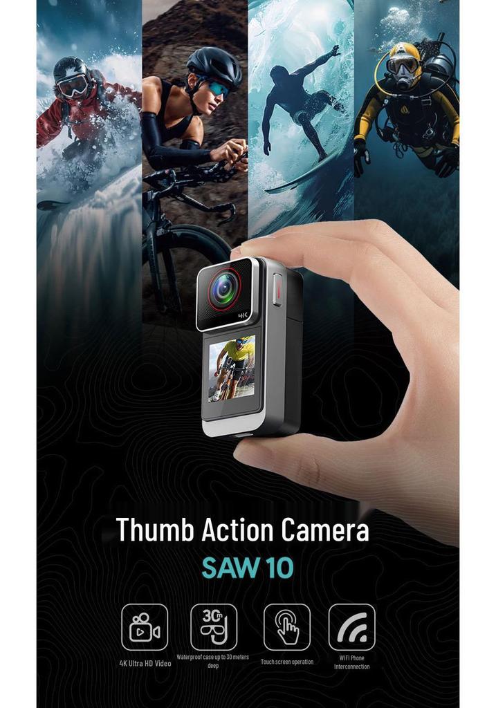 4K HD Waterproof Sports Camera with Anti-Shake, Chest & Head Mounts for Motorcycle & Diving