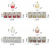 4pcs DIY Crafts Painted Christmas Cake Pendant Cartoon Christmas Tree Decoration  Home Xmas Decor
