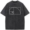 Rectangular Geometric Men's Short-Sleeved T-shirt Men Women Casual Fashion Oversized T-shirt Hot Sale Student Top T-shirts