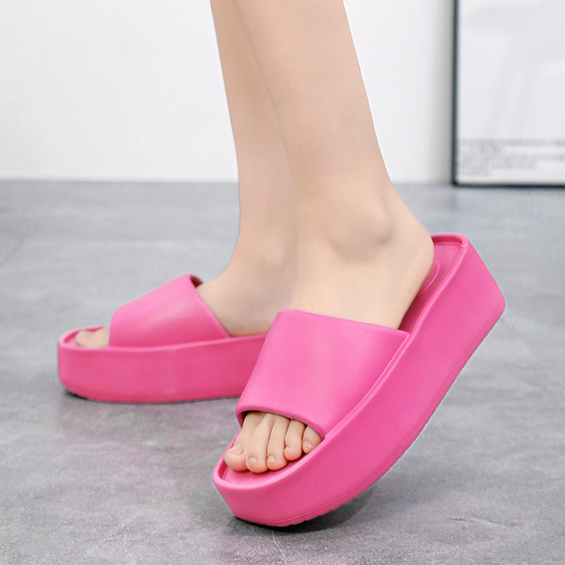 Женские пляжные шлепанцы EVA Толстая подошва 6 см Мягкие Удобные Противоскользящие Устойчивые к запаху Домашняя обувь Уличные сандалии EVA Облако