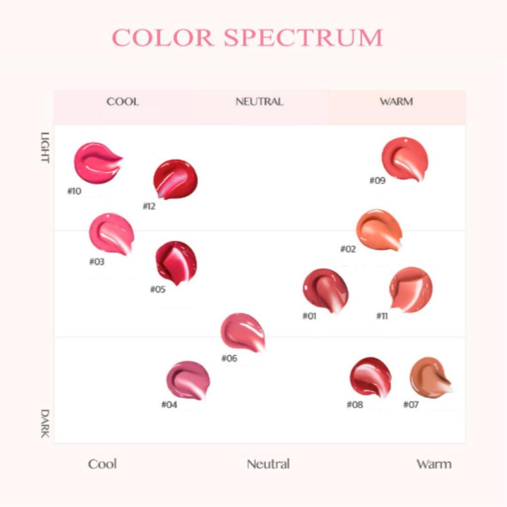 Clio Crystal Glam Tint 12Colors | Korean Beauty Newly Released Lip Tint / Gloss / Moisture | Coloring & Smooth & DAILY