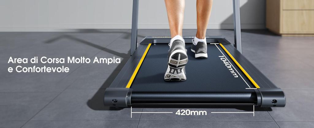 Treadmill TP1 Folding Electric Rolling Mat 16 km/h, Dual LED Display, Cardiometer, APP and Remote Control, Walking and Running Machine for Indoor.