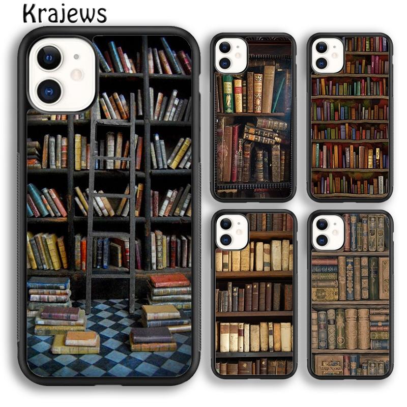 Винтажная Книжная Библиотека Книжная Полка Для iPhone 17 Air 16 Чехол для Телефона Обложка 15 14 plus 12 13 pro max Fundas