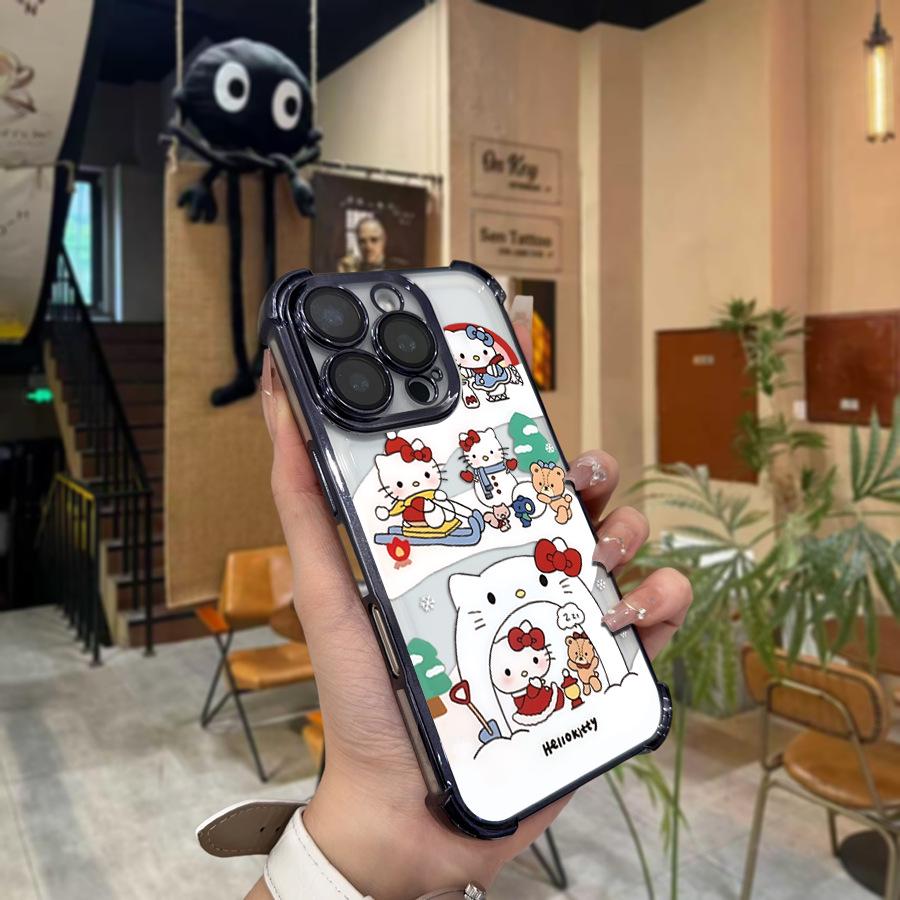 Чехол для телефона Sanrio с гальваническим покрытием «Яблоко» 16PM Черный