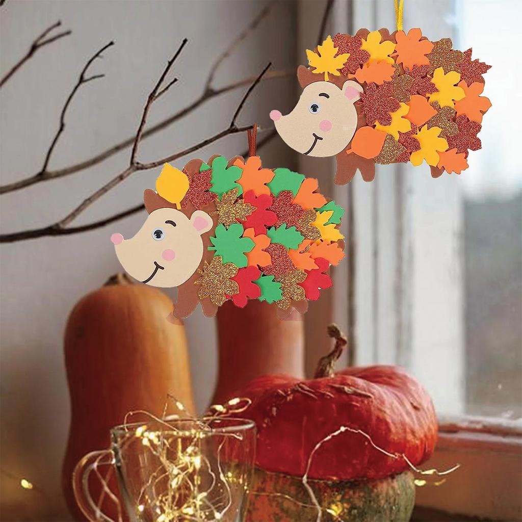 Набор для поделок из фетра «Ежик» Сделай сам Украшения для вечеринки по случаю дня рождения Детская мультяшная подвеска «Ежик» Подарки из фетра ручной работы Принадлежности для детского праздника