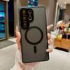 KEYSION Роскошный матовый полупрозрачный магнитный чехол для Samsung Galaxy S23 S24 Ultra 5G S23+ S24 FE Ударопрочный бронированный чехол для телефона